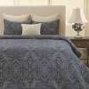 Pristine Charcoal Grey Cotton Bedspread