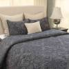Pristine Charcoal Grey Cotton Bedspread