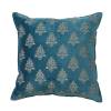 Mughal Buta  Blue Velvet Cushion Cover