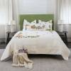 Spring Love Ivory Cotton Quilted Bedspread