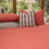 Galaxy Salmon Cotton Quilted Bedspread