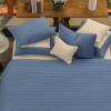 Galaxy Blue Cotton Quilted Bedspread
