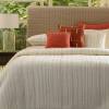 Link Ivory Salmon Cotton Quilted Bedspread