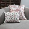 Flower Power Cotton Ivory Terracotta Cushion Cover