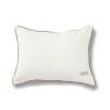 Flower Power Cotton Ivory Blue Cushion Cover