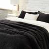 Crossticth Cotton Velvet Charcoal Quilted Bedspread