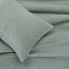 Crossticth Cotton Velvet Mint Quilted Bedspread