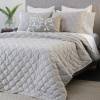 Ogee Arc Cotton Beige Quilted Bedspread
