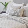 Ogee Arc Cotton Beige Quilted Bedspread