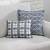 Etonia Grid Ivory Indigo Linen Cushion Cover 