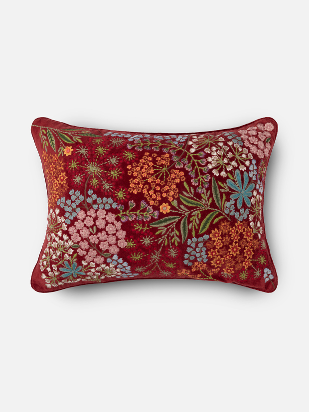 DISTY FLORAL RED CUSHION COVER 36 X 51 CM