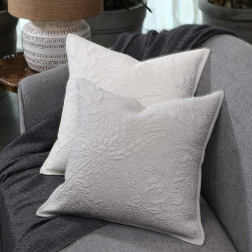 Fluer Truponto Cotton Light Grey Percale Cushion Cover