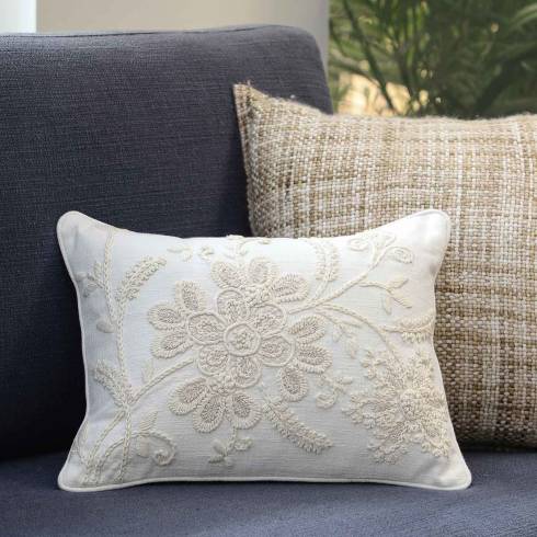 Versailles Ivory Cotton Cushion Cover