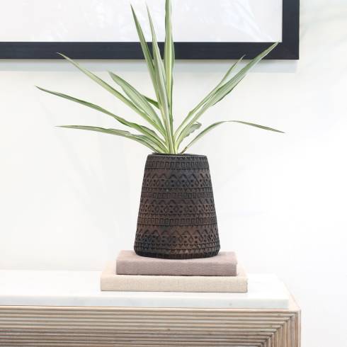 Belize Terracotta Charcoal Vase