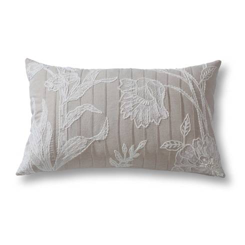 Carnations Cotton Beige Cushion cover