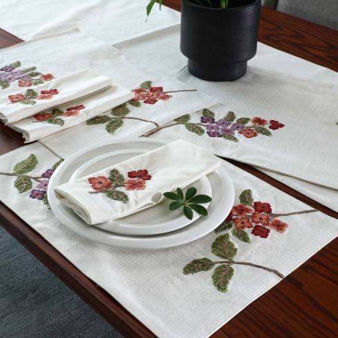 Morning Glory Cotton Ivory Multi placemat