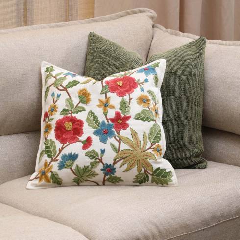 Orchard 4 Cotton Ivory Multi Cushion Cover