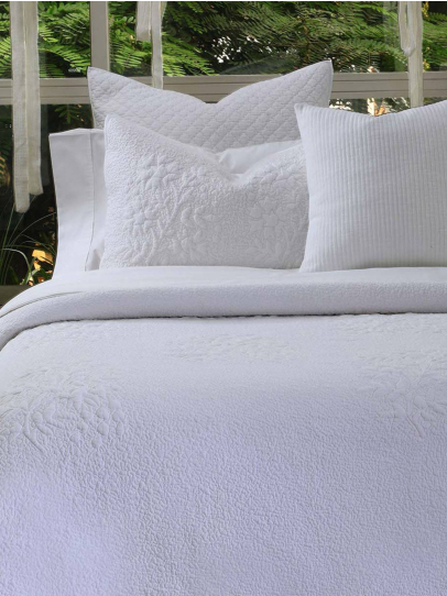 BOUTIS WHITE QUILTED BEDSPREAD 244 X 264 CM