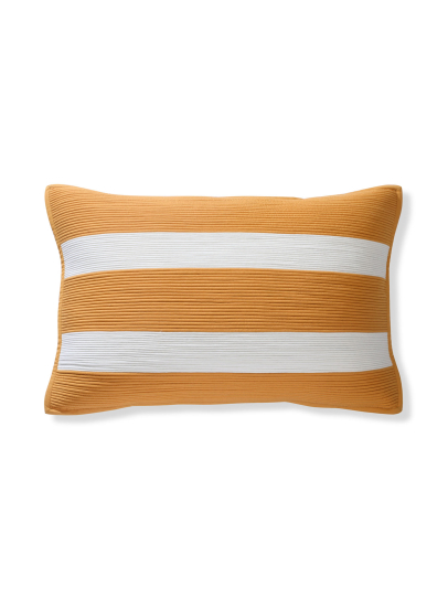Corded IVORY MUSTARD CUSHION COVER 36 X 51 CM