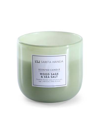 WOODSAGE & SEA SALT SCENTED JAR CANDLE WITHOUT LID
