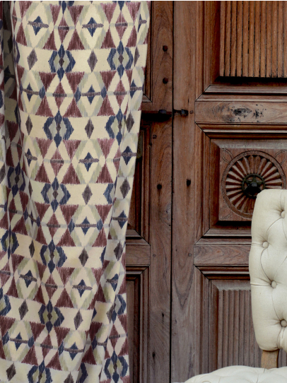 PRINTED FABRIC NOUVEAU BROWN