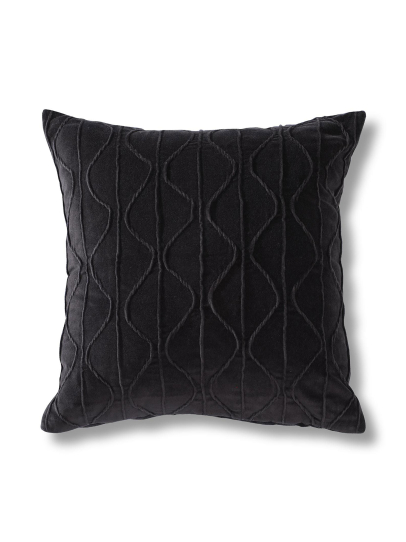 CURVILINEARA GREY CUSHION COVER 46 X 46 CM