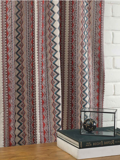EMBROIDERED FABRIC VOLTA BROWN