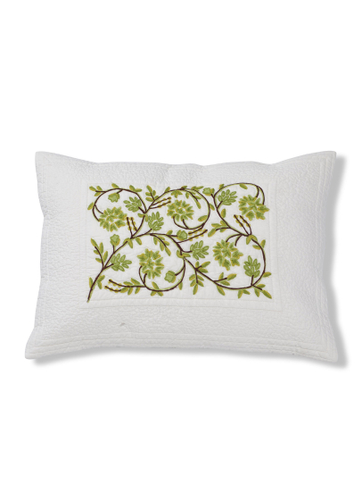 VARDANT GARDEN LT IVORY GREEN CUSHION COVER 36 X 51 CM