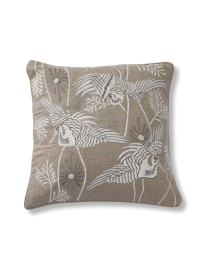 CRANES NATURAL CUSHION COVER 46 X 46 CM