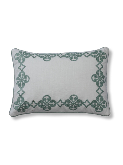 CLARA IVORY GREEN CUSHION COVER 36 X 51 CM