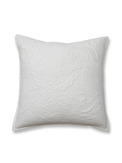 FLUER TRUPONTO IVORY PERCALE CUSHION COVER 46 X 46 CM