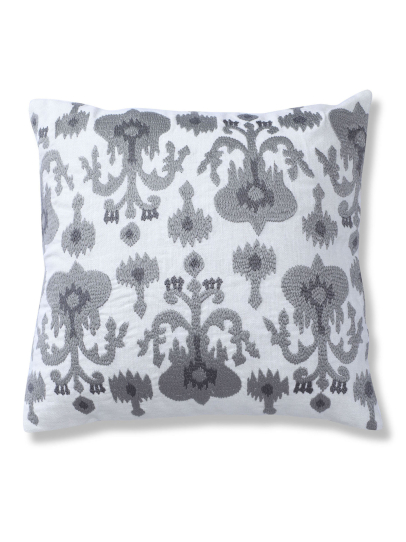 IKHAT SQUARE IVORY GREY CUSHION COVER 46 X 46 CM