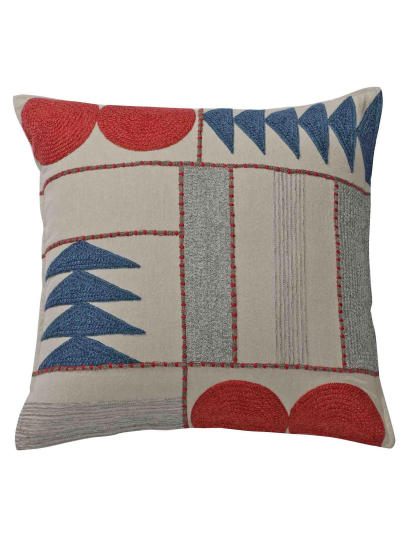 SHAPES SQUARE BEIGE CUSHION COVER 46 X 46 CM