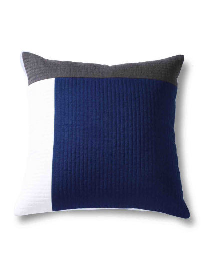 PARALLEL NAVY CHARCOAL CUSHION COVER 46 X 46 CM