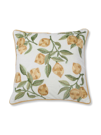 LEMONS IVORY MULTI CUSHION COVER 46 X 46 CM