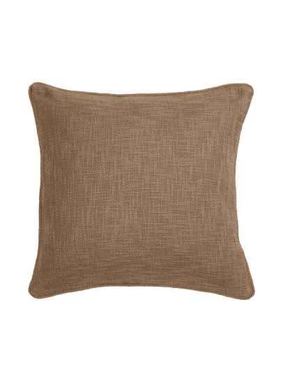 SOLID JUTE BEIGE CUSHIONS 46 CM x 46 CM (18 IN x 18 IN)