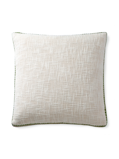 GUSSET PILLOWS- MAGIC SLUB IVORY CUSHIONS 51 CM x 51 CM (20 IN x 20 IN)