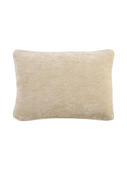 SOLID CHENILLE TAUPE CUSHIONS 36 CM x 51 CM (14 IN x 20 IN)