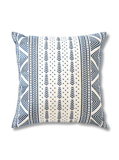 AZTEC IVORY INDIGO CUSHIONS 51 CM x 51 CM (20 IN x 20 IN)