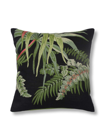 BOTANICA BLACK GREEN CUSHIONS 46 CM x 46 CM (18 IN x 18 IN)