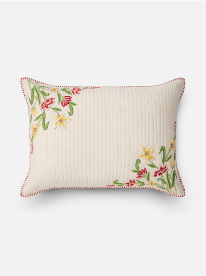 SPRING CORSAGE LT IVORY MULTI CUSHION COVER 36 X 51 CM