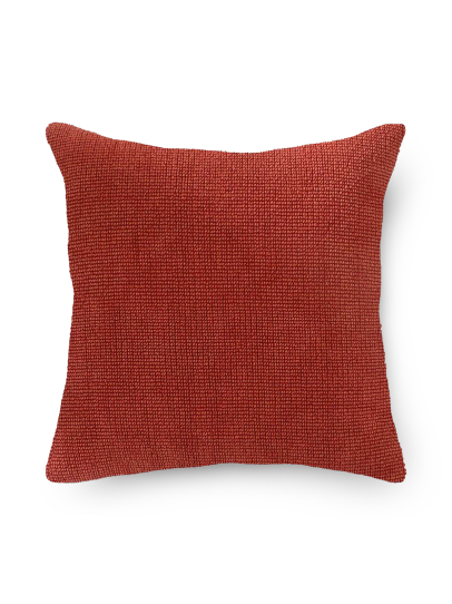 CUSHION SOLID HANDLOOM CORAL 51X51 CM