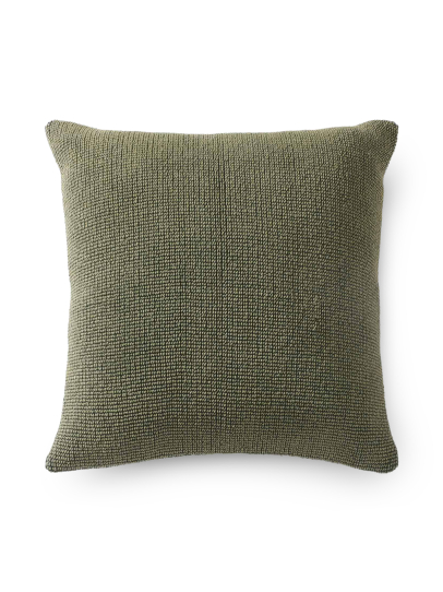 CUSHION SOLID HANDLOOM GREEN 51X51 CM