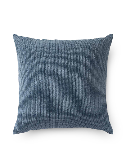 CUSHION SOLID HANDLOOM BLUE 51X51 CM
