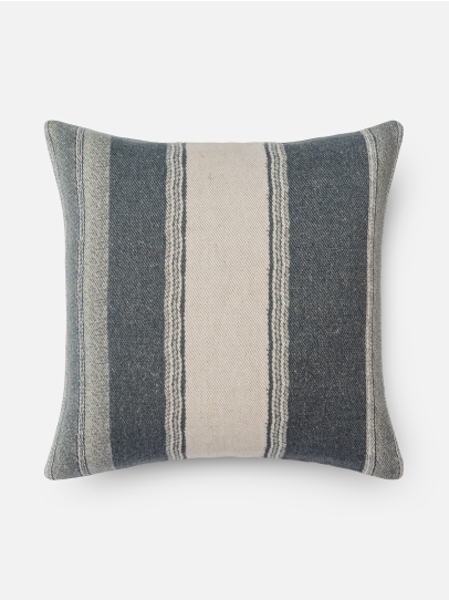 CUSHION CARLA BROAD STRIPE GREEN 46X46 CM