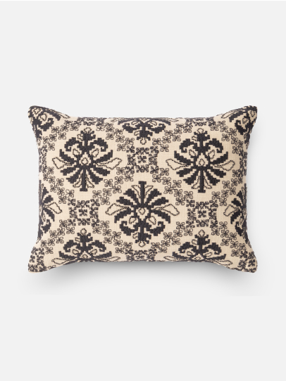 MORROCAN SMALL NATURAL CHARCOAL GREY CUSHION COVER 41 X 30 CM