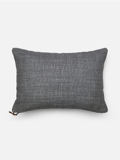 LINEN ZIP GREY CUSHION COVER 36 X 51 CM