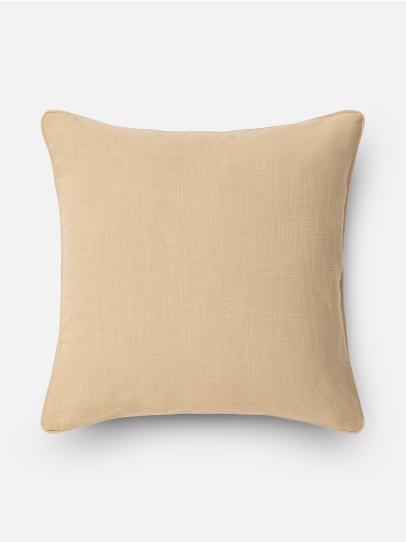 SOLID SLUB NATURAL CUSHION COVER 46 X 46 CM