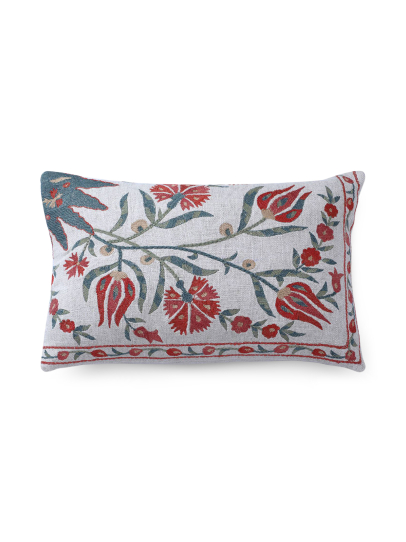 CUSHION VINTAGE SUZANI 2 NATURAL RED 36X51 CM