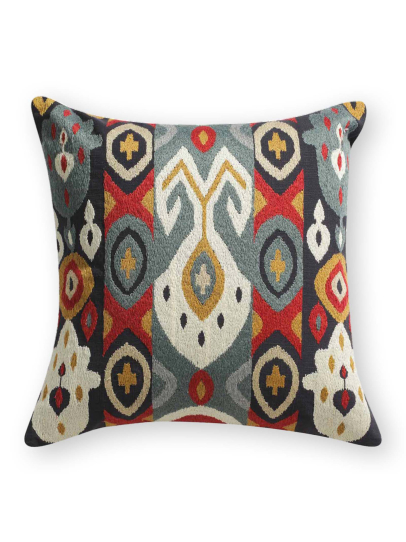 MULTI IKAT 2 INDIGO MULTI CUSHION COVER 46 X 46 CM